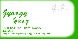 gyorgy hesz business card